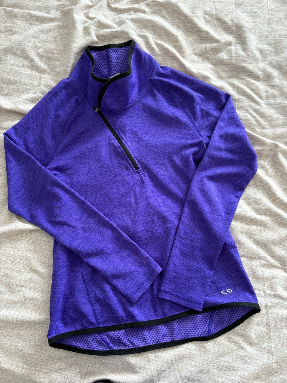 Champion Purple Half-Zip Cowl Neck Duo Dry Active Wear